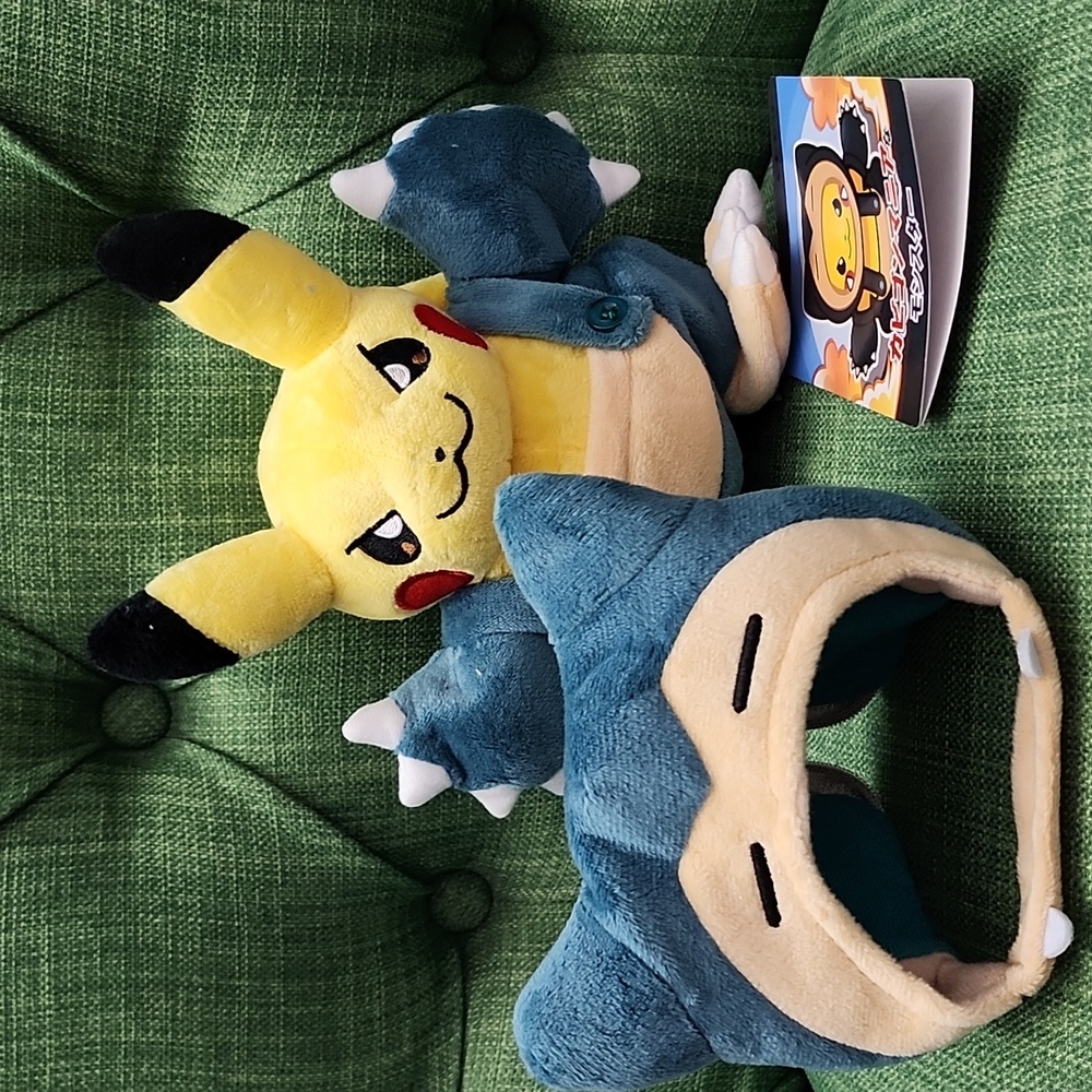 Pokemon Pikachu Dressed as Snorlax Plush - Picture 5 of 7